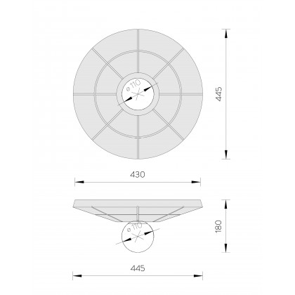 Круглий настінний світильник NAVAZI large circular wall lamp